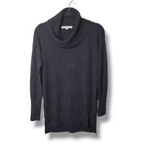 LOFT Black Cowl Neck Longline Sweater Size XS NWT